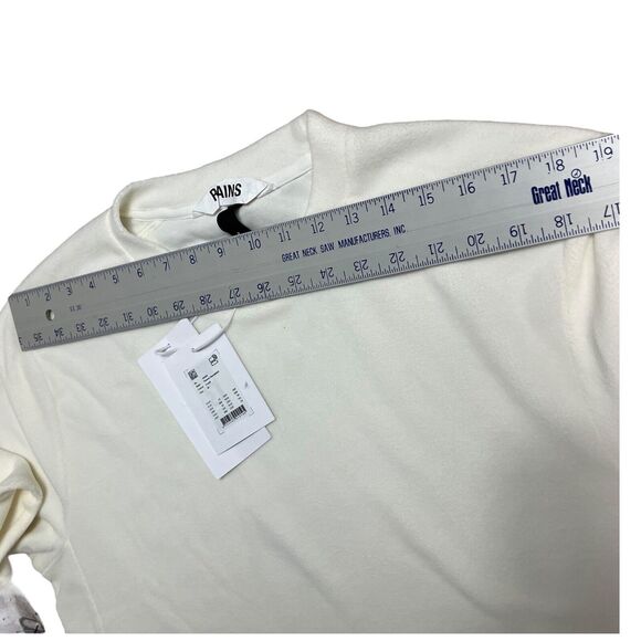 Rains Sweatshirt Men's M Cream Fossil Fleece 18390 Pullover NWT Layer - Picture 7 of 9